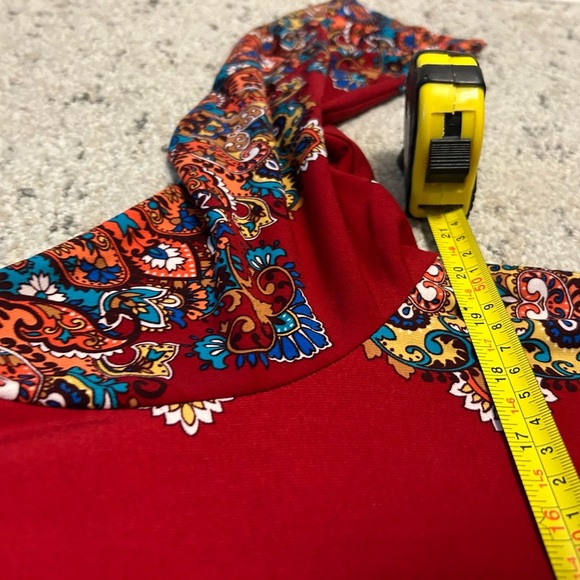 London Times Size 14 poly/spandex boho dress in excellent near new condition - Picture 6 of 13